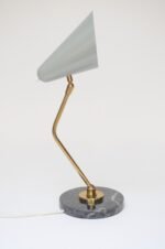 Italian Modern Brass, Metal, and Black Marble Table Lamp by Luci Milano - Image 9