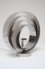 Vintage Italian Chrome Concentric Circle Armillary Table Lamp or Wall Sconce - Image 10