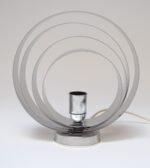Vintage Italian Chrome Concentric Circle Armillary Table Lamp or Wall Sconce - Image 11