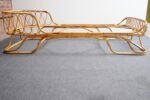 Italian Modernist Rattan and Bamboo Sleigh Daybed after Tito Agnoli for Bonacina - Image 8