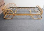 Italian Modernist Rattan and Bamboo Sleigh Daybed after Tito Agnoli for Bonacina - Image 7