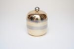 Italian Modernist "Apple" Lidded Trinket Box in Gold and Silver Aluminum - Image 4