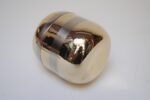 Italian Modernist "Apple" Lidded Trinket Box in Gold and Silver Aluminum - Image 6