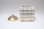 Vintage Italian Travertine and Brass Decorative Cube Box by Passeri for Ark Line - Image 8