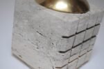 Vintage Italian Travertine and Brass Decorative Cube Box by Passeri for Ark Line - Image 14