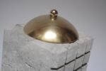 Vintage Italian Travertine and Brass Decorative Cube Box by Passeri for Ark Line - Image 15