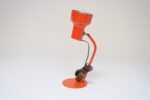 Petite Vintage Italian Orange Metal Adjustable Task / Table Lamp - Image 3