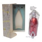 Unused Vintage Italian Red Anodized Aluminum Syphon / Seltzer Bottle by Gimas for Martini and Rossi