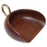 Italian Modernist Crumb Pan / Dust Pan in Teak and Brass