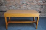Vintage Gio Ponti BNL Writing Table / Desk in Italian Walnut, Beech and Brass - Image 9