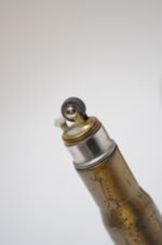 Set of Three Vintage Trench Art Bullet Casing Paperweights and Flint Lighter - Image 12