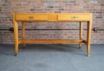 Vintage Gio Ponti BNL Writing Table / Desk in Italian Walnut, Beech and Brass - Image 2
