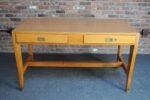 Vintage Gio Ponti BNL Writing Table / Desk in Italian Walnut, Beech and Brass - Image 3