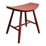 Danish Modern Low Stool in Red Stained Oak by Ejvind Johansson for FDB Mobler