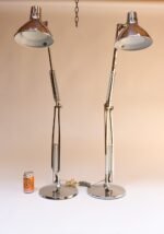 Pair of Vintage Articulating Chrome Desk/Task Lamps by Jac Jacobsen for Luxo - Image 10