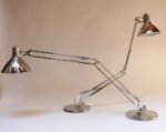 Pair of Vintage Articulating Chrome Desk/Task Lamps by Jac Jacobsen for Luxo - Image 7