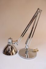 Pair of Vintage Articulating Chrome Desk/Task Lamps by Jac Jacobsen for Luxo - Image 11