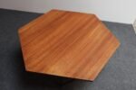 Italian Modernist Walnut and Iron Hexagonal Coffee Table by Gio Point for Isa - Image 12