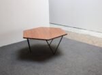 Italian Modernist Walnut and Iron Hexagonal Coffee Table by Gio Point for Isa - Image 6