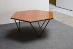 Italian Modernist Walnut and Iron Hexagonal Coffee Table by Gio Point for Isa - Image 4
