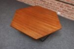 Italian Modernist Walnut and Iron Hexagonal Coffee Table by Gio Point for Isa - Image 14