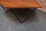 Italian Modernist Walnut and Iron Hexagonal Coffee Table by Gio Point for Isa - Image 23