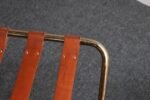 Pair of Vintage Italian Leather and Brass Foldable Portavaligie / Luggage Stands - Image 38