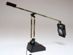 Vintage Black and Tubular Brass Adjustable Articulating Task / Desk Lamp by Electrix - Image 4