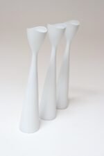Set of Three Danish Modern Tulip-Form Candlesticks by Brdr Bonfils - Image 2
