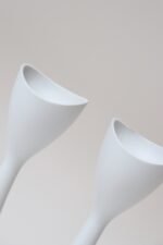 Set of Three Danish Modern Tulip-Form Candlesticks by Brdr Bonfils - Image 7