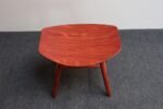 Danish Modern Low Stool in Red Stained Oak by Ejvind Johansson for FDB Mobler - Image 4