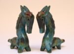 Pair of Italian Modernist Sea Garden Ceramic Horses by Alvino Bagni for Raymor - Image 2