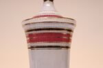 Vintage Italian Raymor White Glazed Ceramic Lidded Jar in Pink, Black, and Gold - Image 9