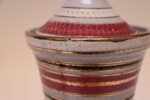 Vintage Italian Raymor White Glazed Ceramic Lidded Jar in Pink, Black, and Gold - Image 16