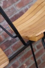 Set of Four Vintage Rush and Iron Swiveling Bar Stools by Arthur Umanoff - Image 26