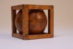 Vintage Folk Art Carved 'Ball in Cage' Whimsy - Image 3