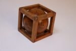Vintage Folk Art Carved 'Ball in Cage' Whimsy - Image 8
