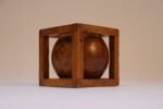 Vintage Folk Art Carved 'Ball in Cage' Whimsy - Image 2