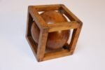 Vintage Folk Art Carved 'Ball in Cage' Whimsy - Image 5