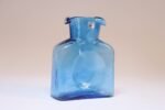 Vintage Blenko Light Blue Blown Glass Double Spout Pitcher - Image 2