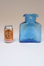 Vintage Blenko Light Blue Blown Glass Double Spout Pitcher - Image 7