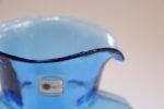 Vintage Blenko Light Blue Blown Glass Double Spout Pitcher - Image 12