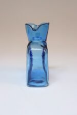 Vintage Blenko Light Blue Blown Glass Double Spout Pitcher - Image 4