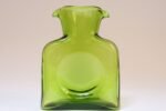 Vintage Blenko Lime Green Blown Glass Double Spout Pitcher - Image 5