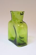 Vintage Blenko Lime Green Blown Glass Double Spout Pitcher - Image 8