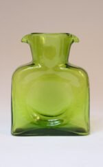 Vintage Blenko Lime Green Blown Glass Double Spout Pitcher - Image 2