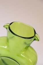 Vintage Blenko Lime Green Blown Glass Double Spout Pitcher - Image 10
