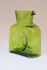Vintage Blenko Lime Green Blown Glass Double Spout Pitcher - Image 7
