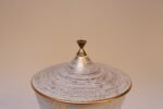 Vintage Haeger Gold Tweed 22k Compote / Urn / Lidded Pedestal Catch-All - Image 10