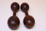 Pair of Vintage Sculptural Primitive Hand Weights/Dumbbells - Image 6